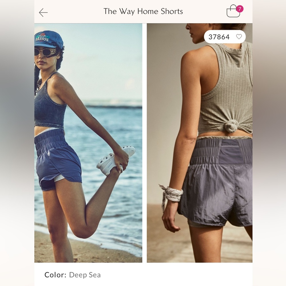 Free People The Way Home Black Shorts Deep Sea XS